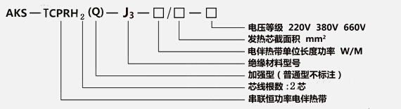 串联恒功率电伴热带型号分类